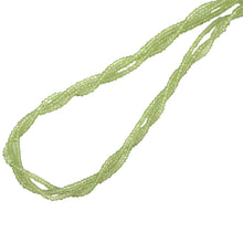 Natural Peridot Rondelle Facet Bead Gemstone Necklace Jewelry