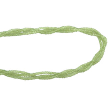 Natural Peridot Rondelle Facet Bead Gemstone Necklace Jewelry