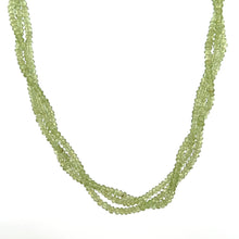 Natural Peridot Rondelle Facet Bead Gemstone Necklace Jewelry