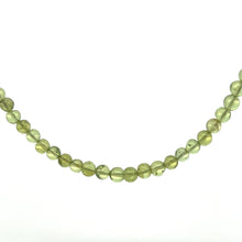 Natural Peridot 4mm Plain Ball Gemstone Necklace Jewelry