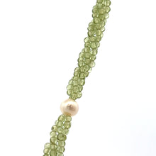 Natural Peridot Blue Topaz Citrine Smooth Pearls Gemstone Necklace