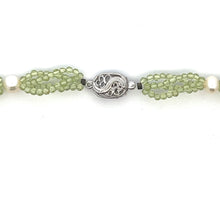 Natural Peridot with Blue Topaz Drops & Pearl Gemstone Necklace