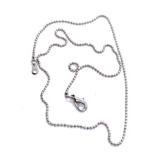 Silver Beaded Chain Necklace – Minimalist Rhodium-Plated and Layered Versatile Jewelry