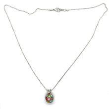 Colorful Rhinestone Ball Pendant Beaded Chain Necklace – Vibrant Sparkle Fashion Accessory