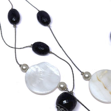 Elegant Multi 3-Layer Black Bead & Stones Long Necklace – Statement Fashion Jewelry for Women