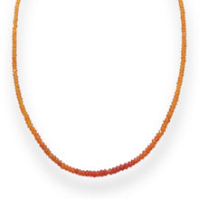 Natural Carnelian Rondelle Facet Bead Gemstone Necklace Jewelry