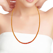Natural Carnelian Rondelle Facet Bead Gemstone Necklace Jewelry