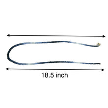 Natural Blue Sapphire Rondelle Facet Cut Beads Precious Necklace