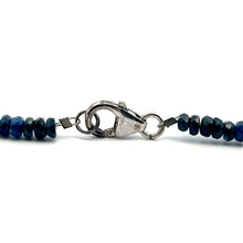 Natural Blue Sapphire Rondelle Facet Cut Beads Precious Necklace