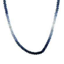 Natural Blue Sapphire Rondelle Facet Cut Beads Precious Necklace