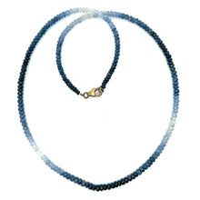 Natural Blue Sapphire Rondelle Facet Cut Beads Precious Necklace