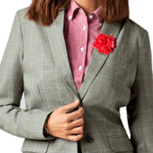 Handmade Brooch Boutonniere Unique Fish Scales Tri-Sided Red Rose