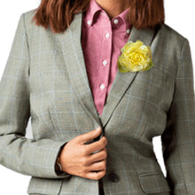 Handmade Brooch Boutonniere Unique Fish Scales Yellow Rose