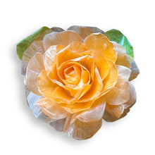 Handmade Brooch Boutonniere Unique Fish Scales Amber Rose