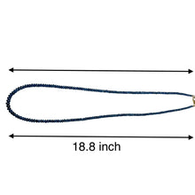 Natural Blue Sapphire Plain Rondelle Beads Precious Necklace