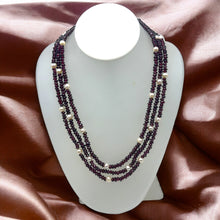 Natural Garnet Tyre Pearl Button Gemstone Necklace