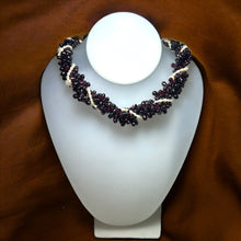 Natural Garnet Drop with Pearl June Gemstone Necklace