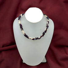 Natural Garnet Chobra & Pearl Rice Plain Gemstone Necklace