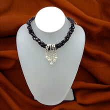 Natural Garnet Mani & Mixed Pearl Twisted Gemstone Necklace