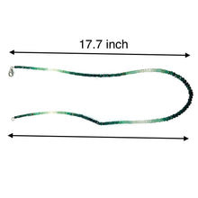 Natural Emerald Rondelle Facet Cut Beads Precious Necklace
