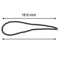 Natural Garnet Plain Ball 5mm Gemstone Necklace Jewelry