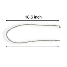 Natural Labradorite Rondelle Facet Bead Gemstone Necklace Jewelry