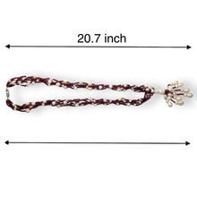 Natural Garnet & Pearl Gemstone Handmade Necklace