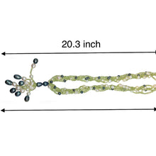 Natural Peridot Ball With Smooth Pearl Necklace Jewelry