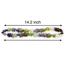 Natural Amethyst Prehnite Iolite Smoky Quartz Peridot White Topaz Garnet Necklace