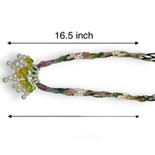 Natural Multi Tourmaline Pearl Citrine Peridot Gemstone Handmade Necklace