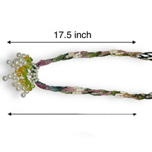 Natural Multi Tourmaline Pearl Citrine Peridot Gemstone Handmade Necklace