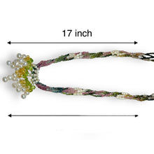 Natural Multi Tourmaline Peridot Citrine with Pearl Necklace Jewelry