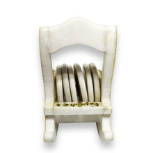 24K Gold Marble Handcrafted Rocking Chair Coaster 6 PC Set