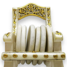 24K Gold Marble Handcrafted Rocking Chair Coaster 6 PC Set