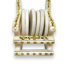 24K Gold Marble Handcrafted Rocking Chair Coaster 6 PC Set