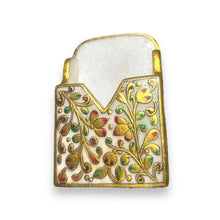 Marble 24K Gold Floral Handcrafted Organizer Stand