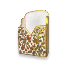Marble 24K Gold Floral Handcrafted Organizer Stand