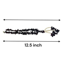 Natural Garnet Drop & Pearl Rice Birthstone Necklace Jewelry