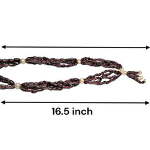 Natural Garnet Balloon & Pearl Button Gemstone Necklace