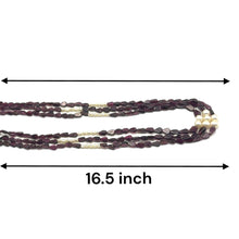 Natural Garnet Pear & Pearl Layered Gemstone Necklace