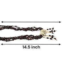 Natural Garnet Mani & Pearl Gemstone Handmade Necklace