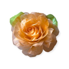 Handmade Brooch Boutonniere Unique Fish Scales Amber Rose