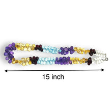 Natural White Topaz Garnet Citrine Swiss Blue Topaz Amethyst Gemstone Semi Necklace