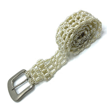 Handmade Ivory Pearl Grid Design Belt Unique Giftware