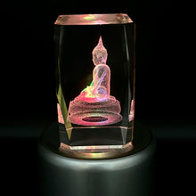 3D Crystal Buddha Meditation Lamp Religious Zen