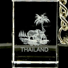 3D Crystal Thailand Keychain Laser Engraved
