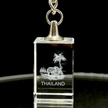 3D Crystal Thailand Keychain Laser Engraved