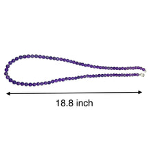 Natural Handmade Necklace Amethyst Gemstone Plain Ball Beaded Jewelry