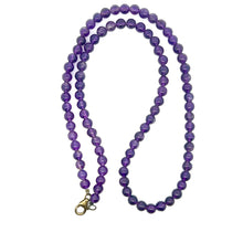 Handmade Necklace Natural Amethyst Gemstone Plain Ball Beaded Jewelry
