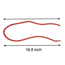 Natural Coral Plain Ball 5mm Gemstone Necklace Jewelry